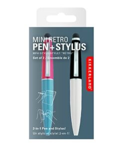 Mini Retro Pen+Stylus set of 2