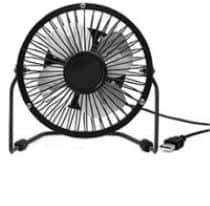 USB Metal Desk Fan-black