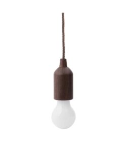 Pull Cord Light Bulb Wood